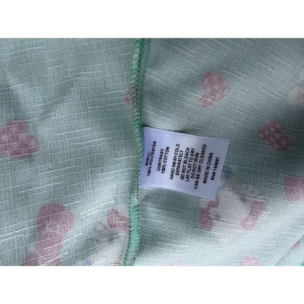 Unique Vintage x Hello Kitty Mint Green Swing Dress Retro Sanrio Midi Belted M - Picture 8 of 10